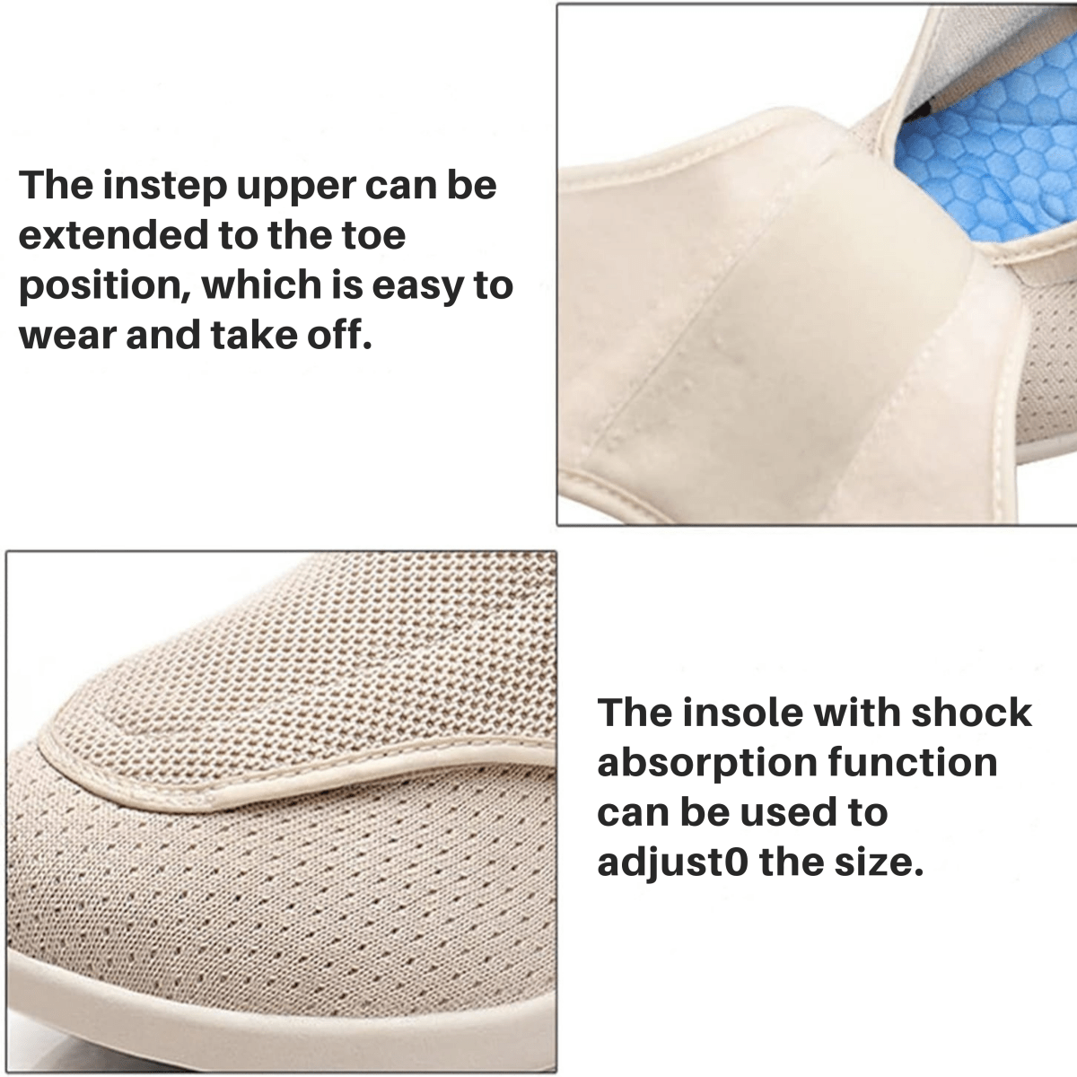 SwellComfort Diabetic Shoes – Memory Foam Zero - Drop Comfort Walking Shoes - RESTORALUX