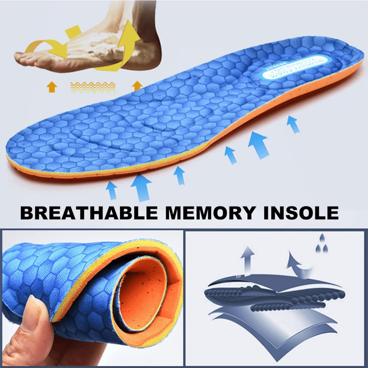 SwellComfort Diabetic Shoes – Memory Foam Zero - Drop Comfort Walking Shoes - RESTORALUX