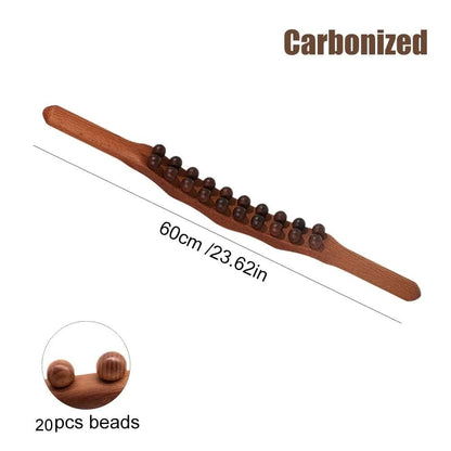 ThermaRelix Therawood Luxury Gua Sha Massage Stick – Wooden Tool for Blood Circulation and Muscle Relaxation - RESTORALUX