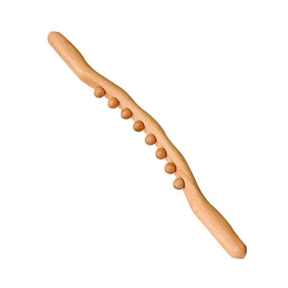 ThermaRelix Therawood Luxury Gua Sha Massage Stick – Wooden Tool for Blood Circulation and Muscle Relaxation - RESTORALUX