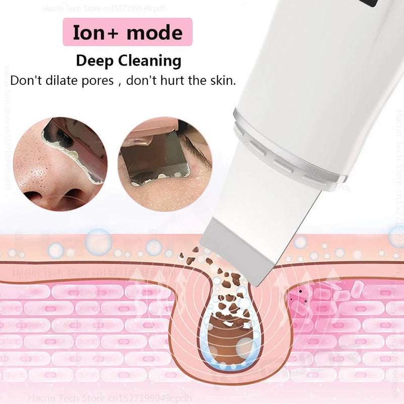 Ultrasonic Skin Scrubber Blackhead Remover Facial Pore Cleaner - RESTORALUX