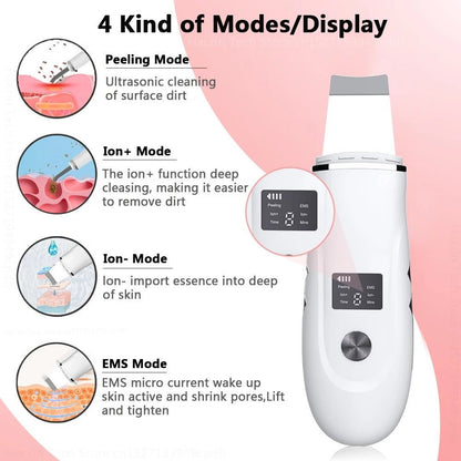 Ultrasonic Skin Scrubber Blackhead Remover Facial Pore Cleaner - RESTORALUX