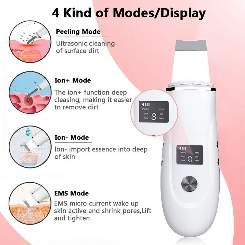 Ultrasonic Skin Scrubber Blackhead Remover Facial Pore Cleaner - RESTORALUX