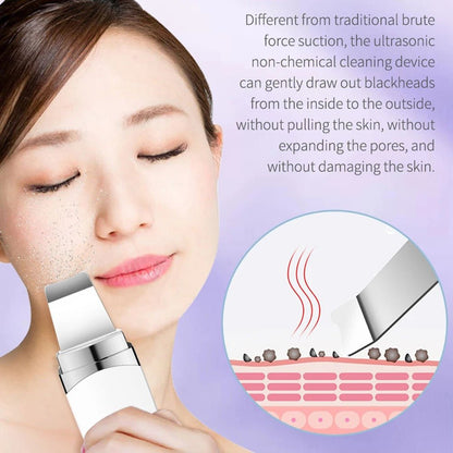 Ultrasonic Skin Scrubber Facial Spatula Blackhead Pore Cleaner - RESTORALUX