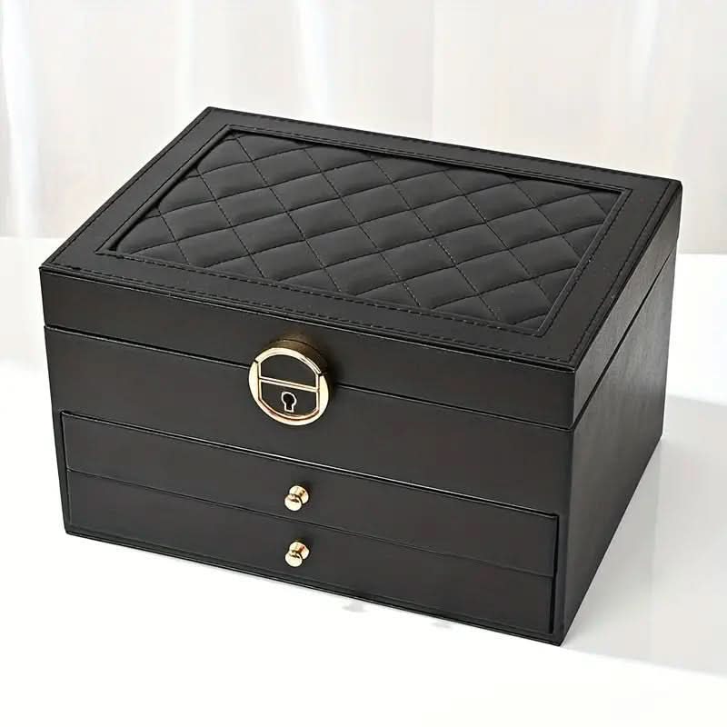 Veloura Luxe Jewel Leather Jewellery Box – Elegant Stylish Storage Organizer - RESTORALUX