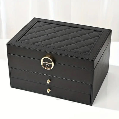 Veloura Luxe Jewel Leather Jewellery Box – Elegant Stylish Storage Organizer - RESTORALUX