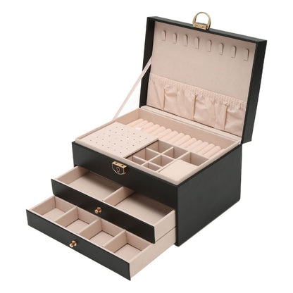 Veloura Luxe Jewel Leather Jewellery Box – Elegant Stylish Storage Organizer - RESTORALUX