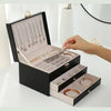 Veloura Luxe Jewel Leather Jewellery Box – Elegant Stylish Storage Organizer - RESTORALUX
