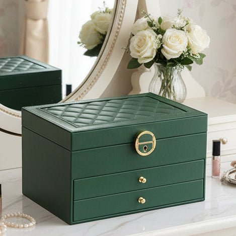 Veloura Luxe Jewel Leather Jewellery Box – Elegant Stylish Storage Organizer - RESTORALUX