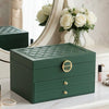 Veloura Luxe Jewel Leather Jewellery Box – Elegant Stylish Storage Organizer - RESTORALUX