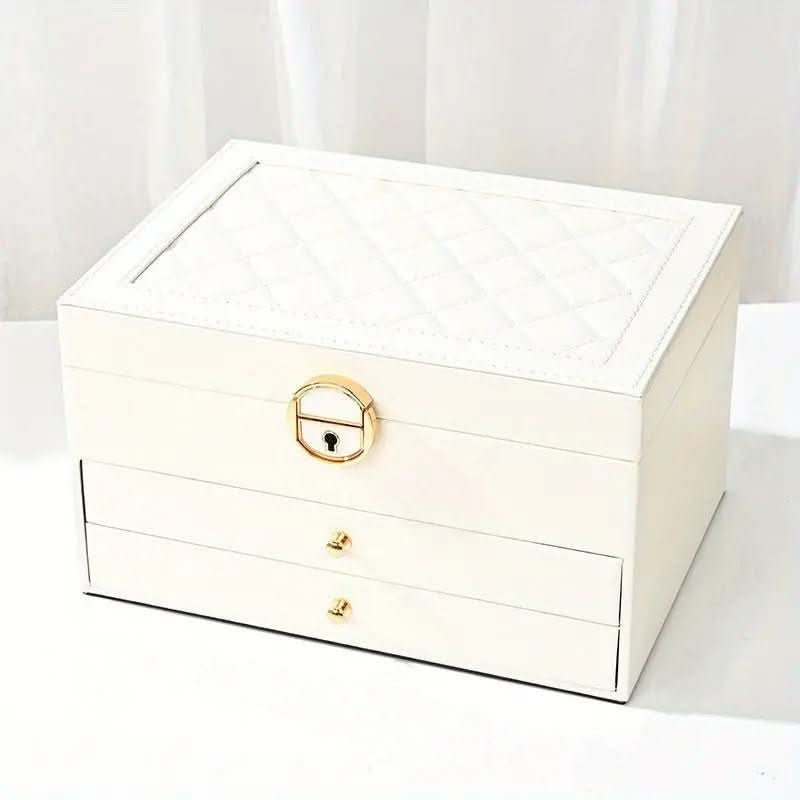 Veloura Luxe Jewel Leather Jewellery Box – Elegant Stylish Storage Organizer - RESTORALUX