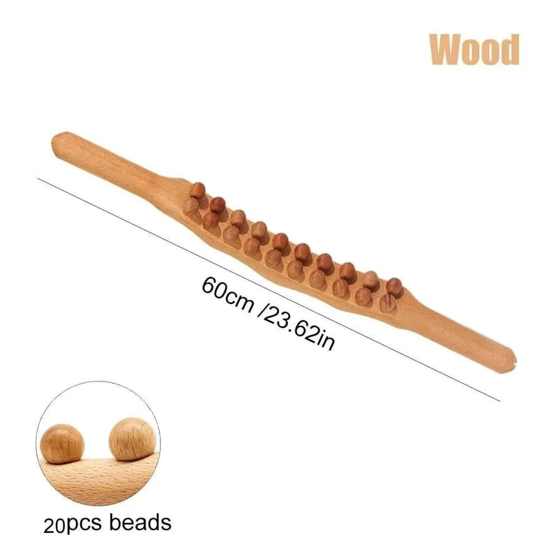 WooRelief Gua Sha Massage Stick – Natural Wood Muscle Massage Tool - RESTORALUX